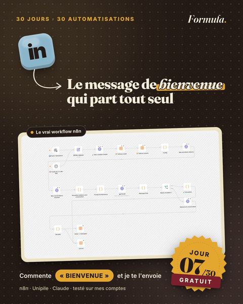 Jour 7 : Le message de bienvenue qui part tout seul